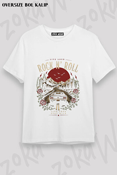 ZOKAWEAR Tunalya Rock Ozgur Ronknroll Printed T-Shirt