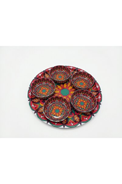 EveFix Authentic Patterned 6-Piece Presentation Set: 5 Snack Bowls, Sauce Bow...