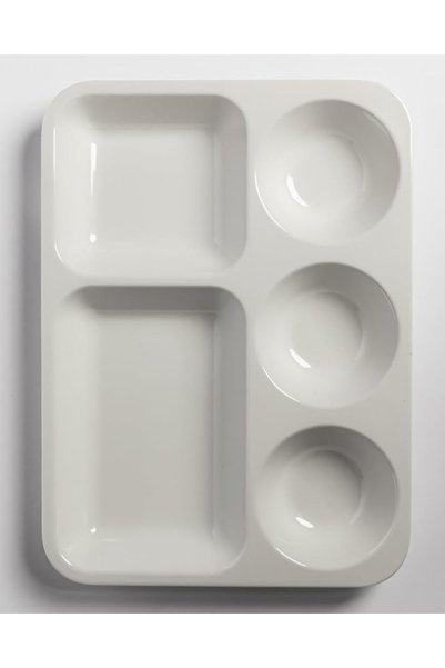 GENERAL Melamine Rectangle Divided Plate 13x11 Inch | Rectangular Divided Ser...