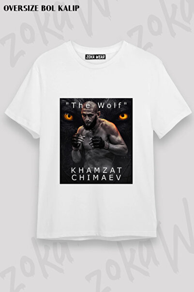 ZOKAWEAR Wolf Kurt Khamzat Chimaev Mma Ufc Printed T-Shirt