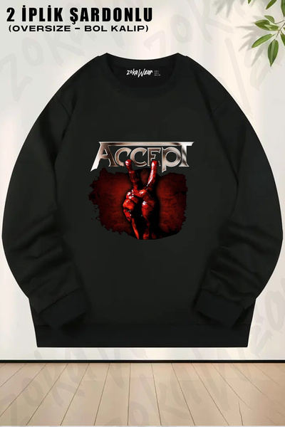 ZOKAWEAR Accept Blood of the Nations Rock Metal Printed Crew Neck Sweatshirt