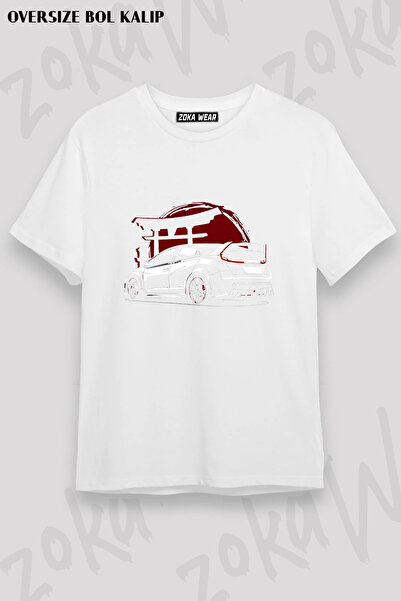 ZOKAWEAR Honda Civic New Black Printed T-Shirt
