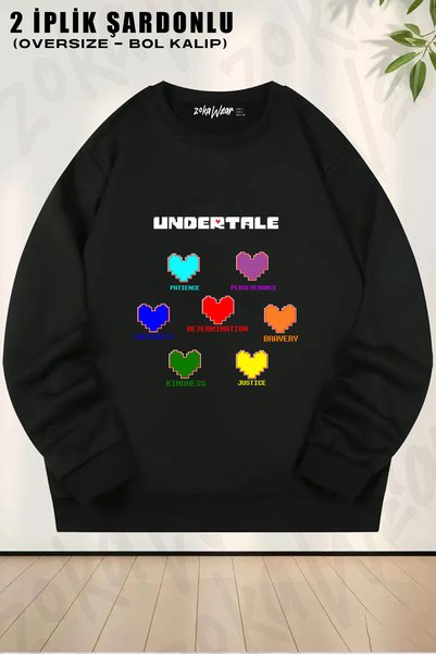 ZOKAWEAR Undertale Sans V20 Printed Crew Neck Sweatshirt
