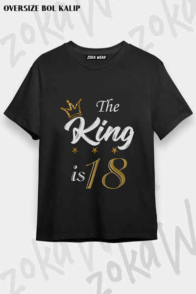 ZOKAWEAR 18Th Birthday Gift Birthday King Printed T-Shirt