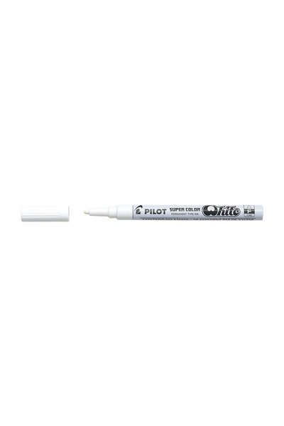 Pilot Μαρκαδόρος Σούπερ Κόλορ 3.0mm Λεπτό Λευκό (Το προϊόν πωλείται ως ατομικ...