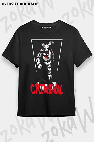 ZOKAWEAR Five Nights at Freddy's 5Naf Fnaf Criminal Game Printed T-Shirt