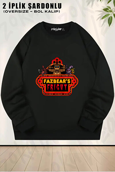 ZOKAWEAR Fnaf Five Nights V19 Printed Crew Neck Sweatshirt
