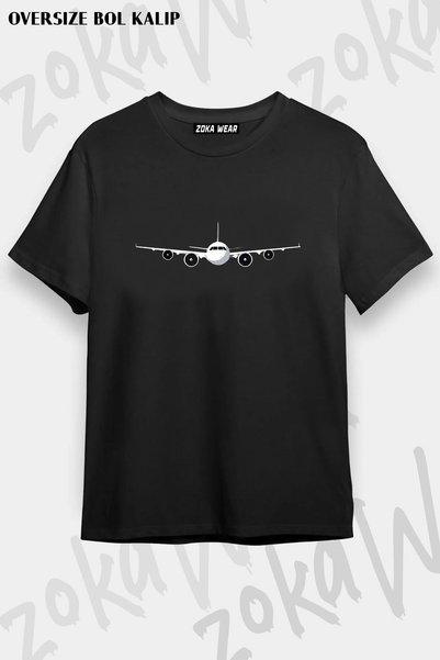 ZOKAWEAR تي شيرت مطبوع عليه طيار طائرة