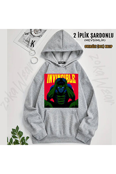 ZOKAWEAR Invincible V18 Printed Hooded Sweatshirt