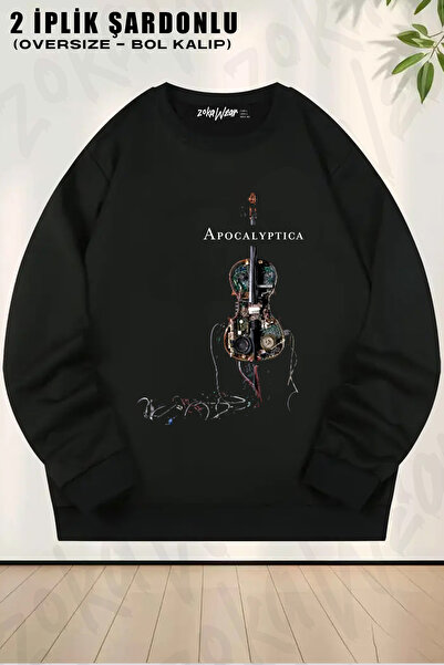 ZOKAWEAR Apocalyptica Rock Metal Printed Crew Neck Sweatshirt