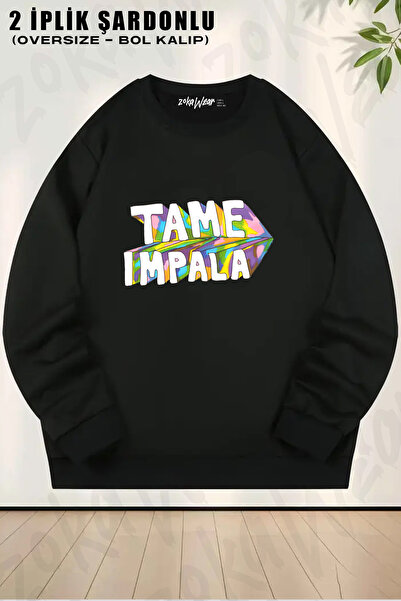 ZOKAWEAR Tame Impala V18 Printed Crew Neck Sweatshirt