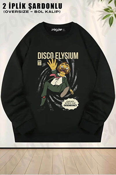 ZOKAWEAR Harry Du Bois Game Disco Elysium Printed Crew Neck Sweatshirt