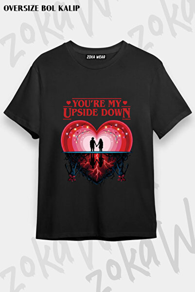 ZOKAWEAR Stranger Things Valentine's Day Printed T-Shirt