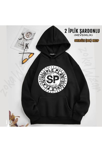 ZOKAWEAR Simple Plan Tura Rock Metal Group Printed Hooded Sweatshirt