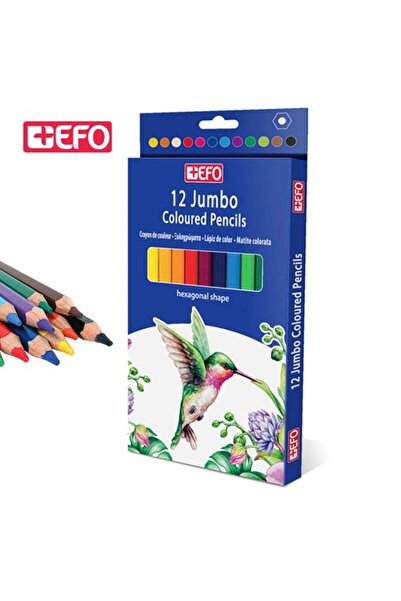 EFO JUMBO ΧΡΩΜΑΤΑ ΞΥΛΟΥ 12 ΧΡΩΜΑΤΩΝ