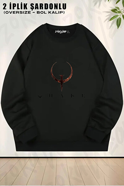 ZOKAWEAR Quake Printed Crew Neck Sweatshirt