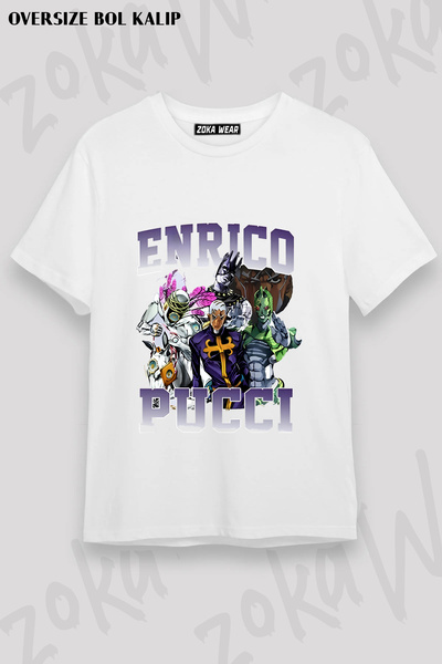 ZOKAWEAR Anime Jojo Bizarre Adventure Enrico Pucci Printed T-Shirt