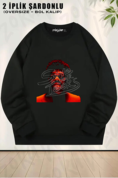 ZOKAWEAR Tears the Weeknd Printed Crew Neck Sweatshirt