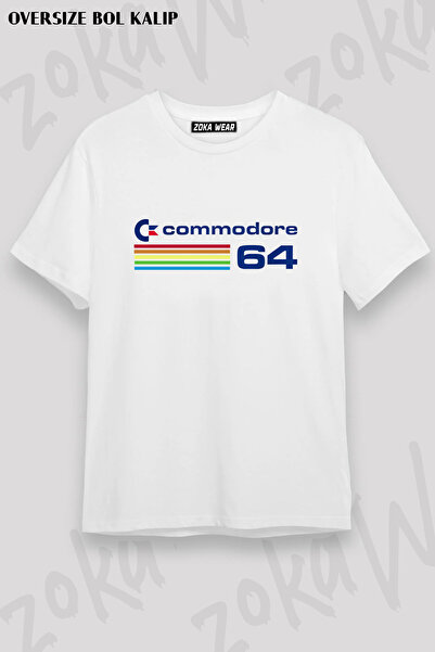 ZOKAWEAR Vintage Atari Logo Commodore 64 Printed T-Shirt