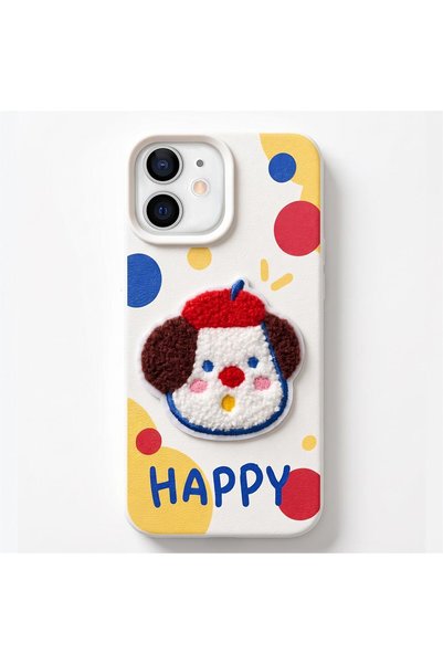 Microsonic Case Compatible with Apple iPhone 11 Stitched Puppy Plush Happy Dog