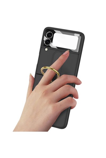GKK Husă cu inel de susținere pentru Samsung Galaxy Z Flip3 5G, Negru