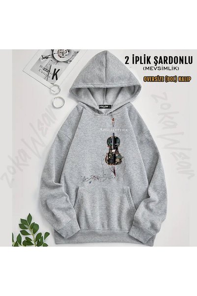 ZOKAWEAR Apocalyptica Rock Metal Printed Hooded Sweatshirt