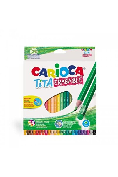 carioca TITA Σβηνόμενα Χρωματιστά Μολύβια (με Γόμα) Σετ 24 τεμαχίων