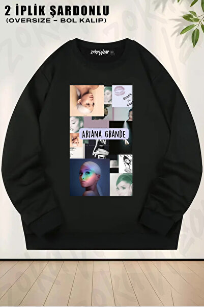 ZOKAWEAR Ariana Grande Printed Crew Neck Sweatshirt