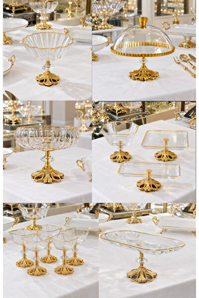 Elta Collection Dev Premium Dowry Set 13 Piece Gold Crystal Presentation and ...