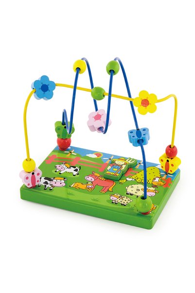 Viga Toys Ξύλινο Παιχνίδι Προ-γραφής Βίγκα με Φιγούρα Αγρότη και Φάρμα