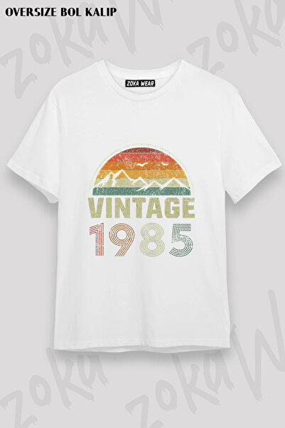 ZOKAWEAR Vintage 1985 Distressed Printed T-Shirt