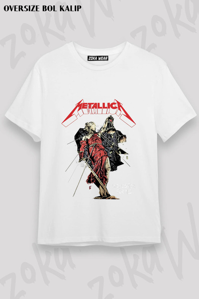 ZOKAWEAR Lady Justice V2 Metallica Printed T-Shirt
