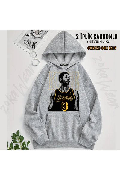 ZOKAWEAR Kobe Bryant Los Angeles No 8 Basketball Printed Hooded Sweatshirt