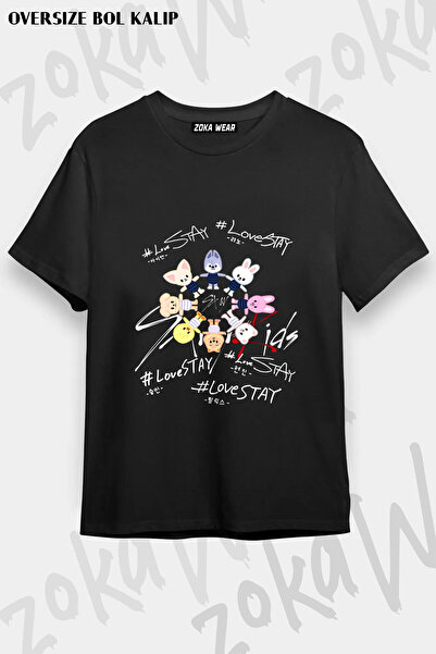 ZOKAWEAR Stray Kids Skzoo Elele K-Pop Music Group Printed T-Shirt