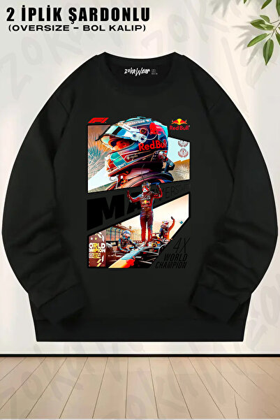 ZOKAWEAR Max Verstappen Formula 1 Printed Crew Neck Sweatshirt