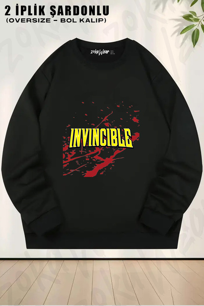 ZOKAWEAR Invincible V14 Printed Crew Neck Sweatshirt