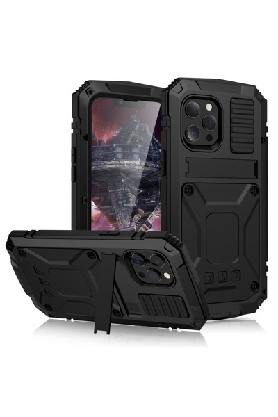 XGSM Husă Defender cu suport pentru iPhone 13 - Negru