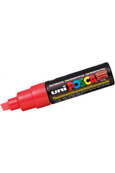 POSCA UNI PC-8K Χοντροί Φωσφορίζοντες Κόκκινοι Μαρκαδόροι