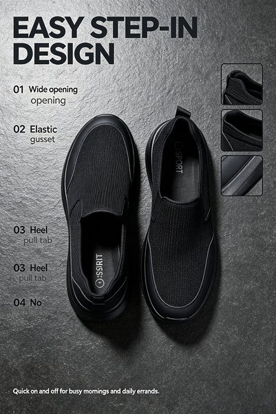 Najd Trend Mall Breathable Mesh Walking Shoes Men Lightweight Cushioned Sneak...