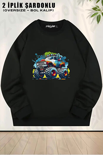 ZOKAWEAR Colorful Short Sleeve Printed Children's Printed Crew Neck Sweatshirt