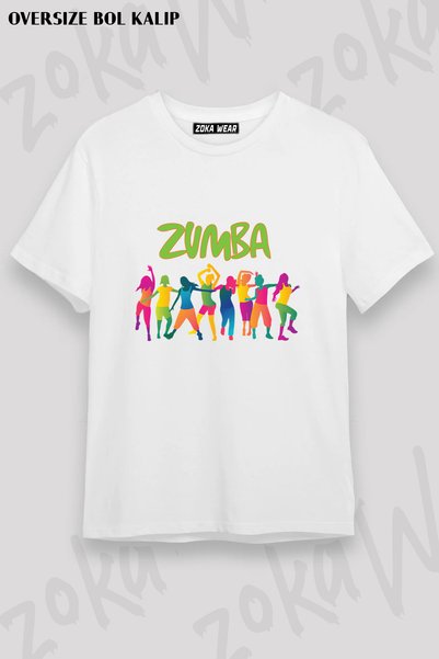 ZOKAWEAR تي شيرت مطبوع عليه رسومات رقص الزومبا من Ask Zumba