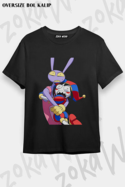 ZOKAWEAR Pomni and Jax the Amazing Digital Circus Printed T-Shirt