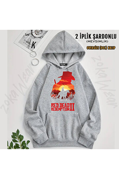 ZOKAWEAR Red Dead Redemption 2 Game Printed Hooded Sweatshirt