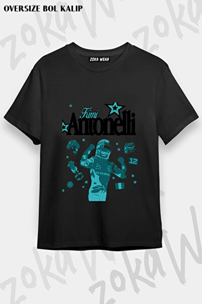 ZOKAWEAR Formula 1 Andrea Kimi Antonelli V4 Printed T-Shirt
