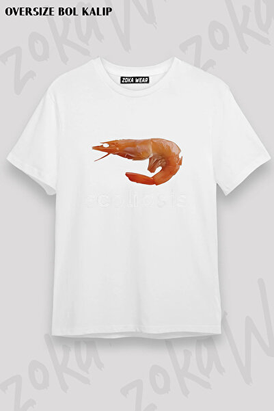 ZOKAWEAR Scoliosis Skolyoz Shrimp Printed T-Shirt