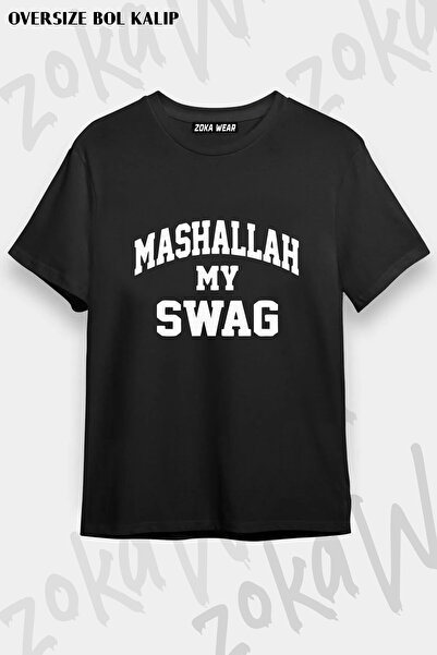 ZOKAWEAR تي شيرت مطبوع عليه Mashallah My Swag