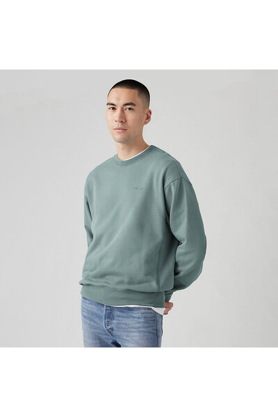 Levi's Men's Crew Neck Green Sweatshirt 00Awq-0000