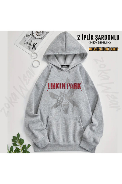 ZOKAWEAR Linkin Park Hybrid Theory Metal Music Guitar Music Printed Hooded Sw...