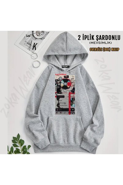 ZOKAWEAR Kanye West Special Design Printed Hooded Sweatshirt