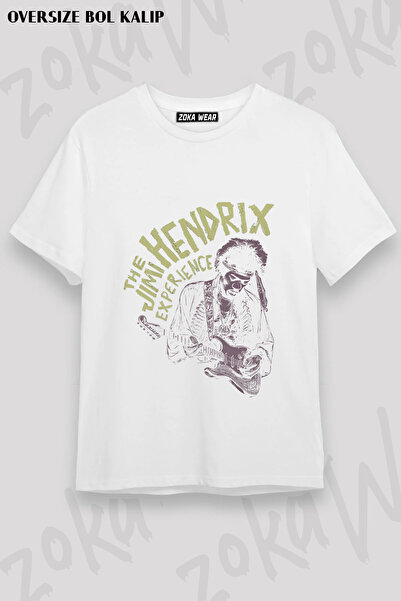 ZOKAWEAR The Jimi Hendrix Experience Blues Rock Guitar Printed T-Shirt